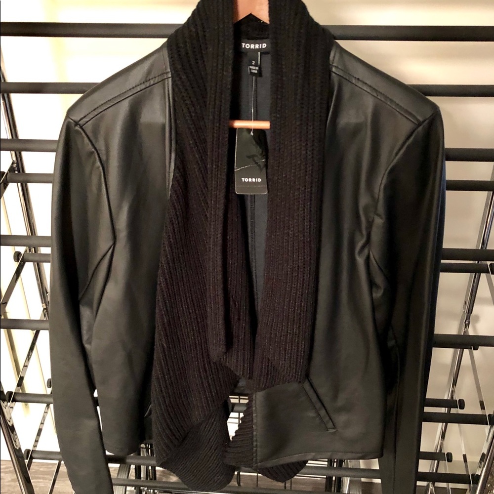 Pleather Wrap Jacket